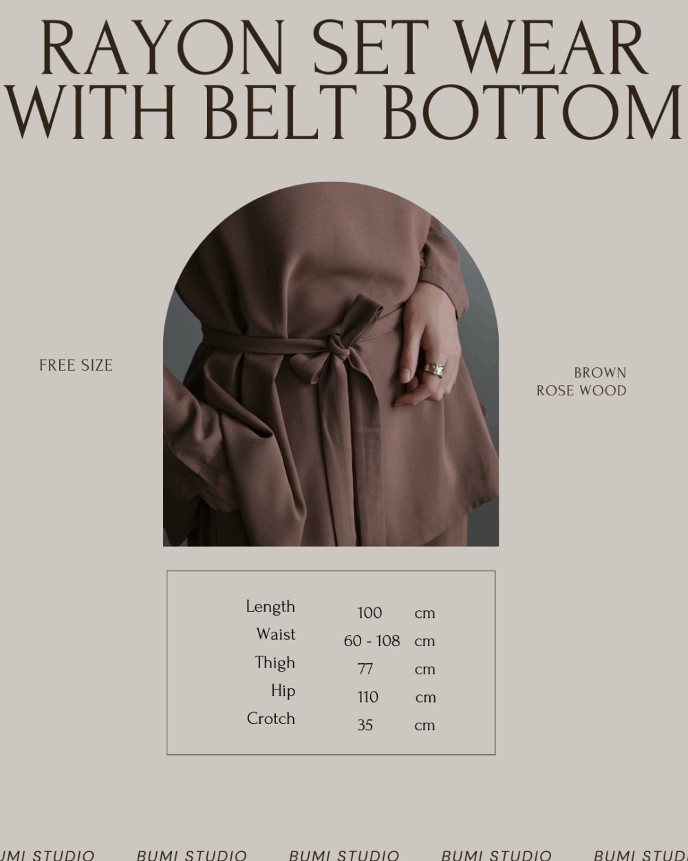 Rayon Set with Belt - Image 8
