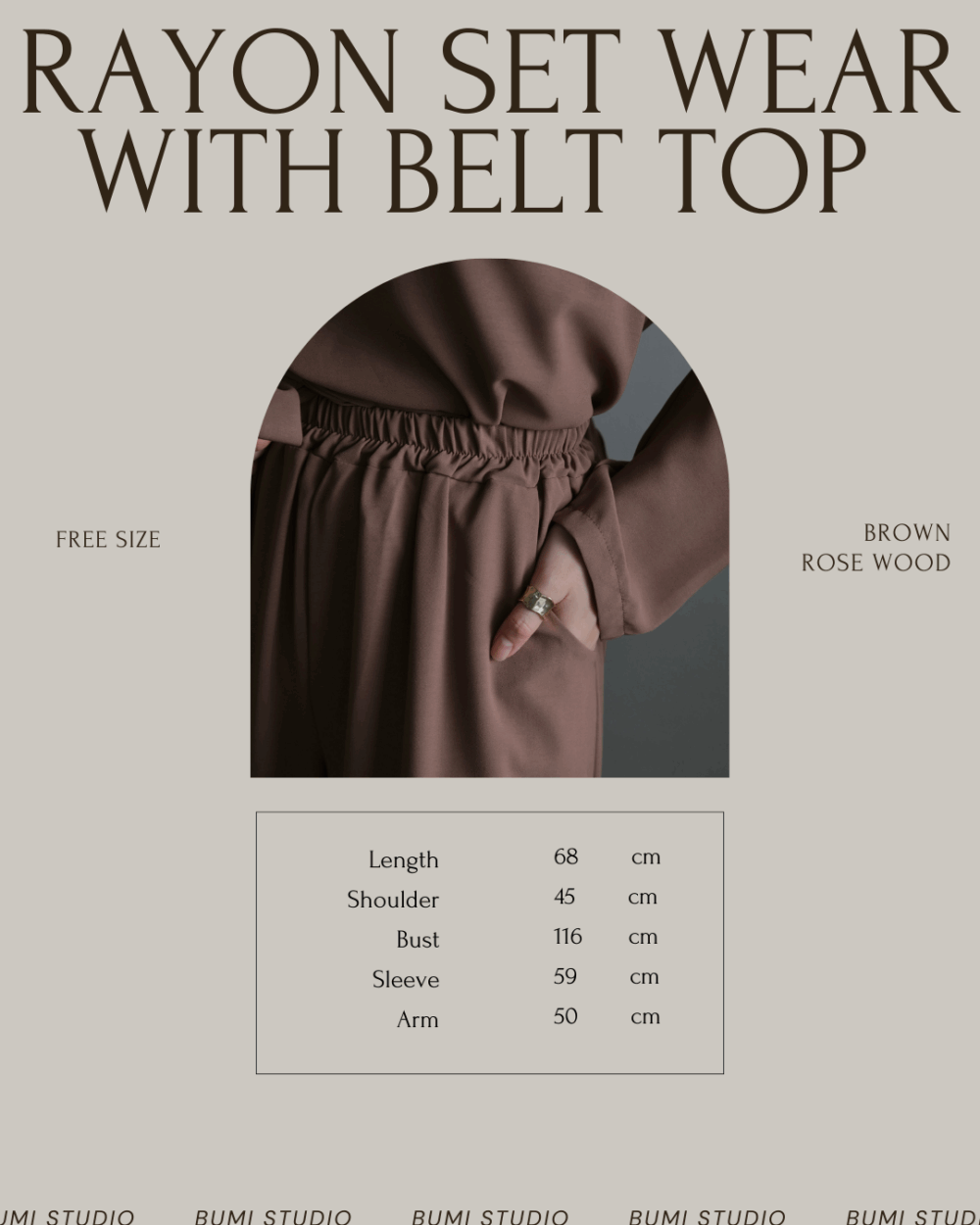 Rayon Set with Belt - Image 7