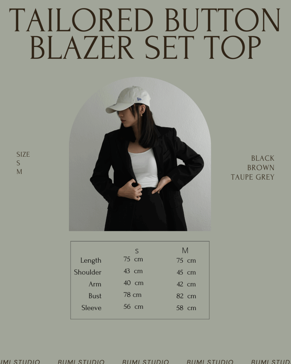Tailored Button Blazer Set - Image 10
