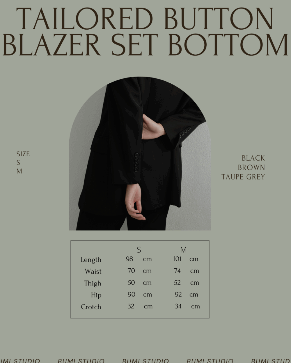Tailored Button Blazer Set - Image 9