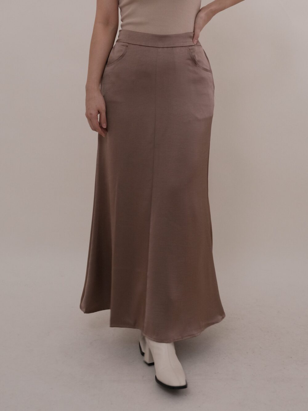 Satin Midi Skirt
