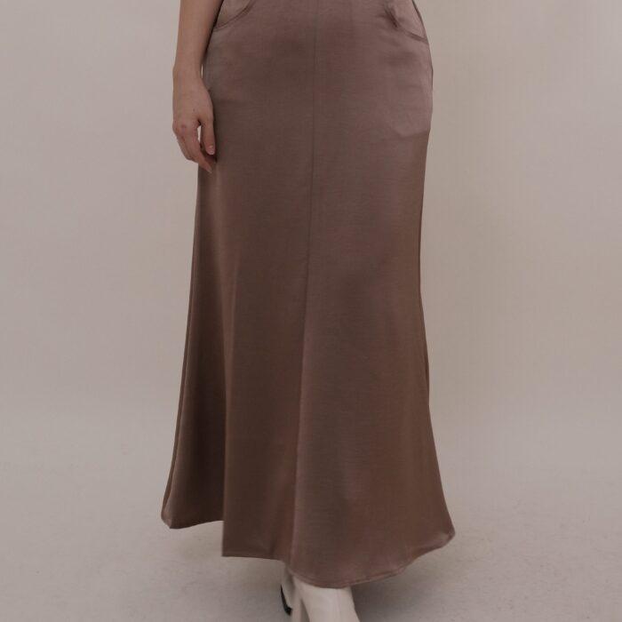 Satin Midi Skirt