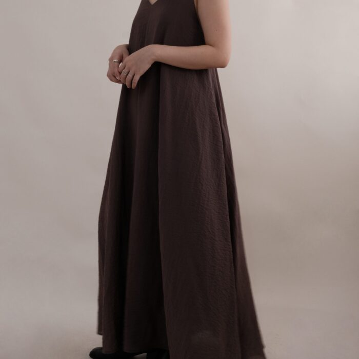 Breeze Maxi Dress in Taupe Brown
