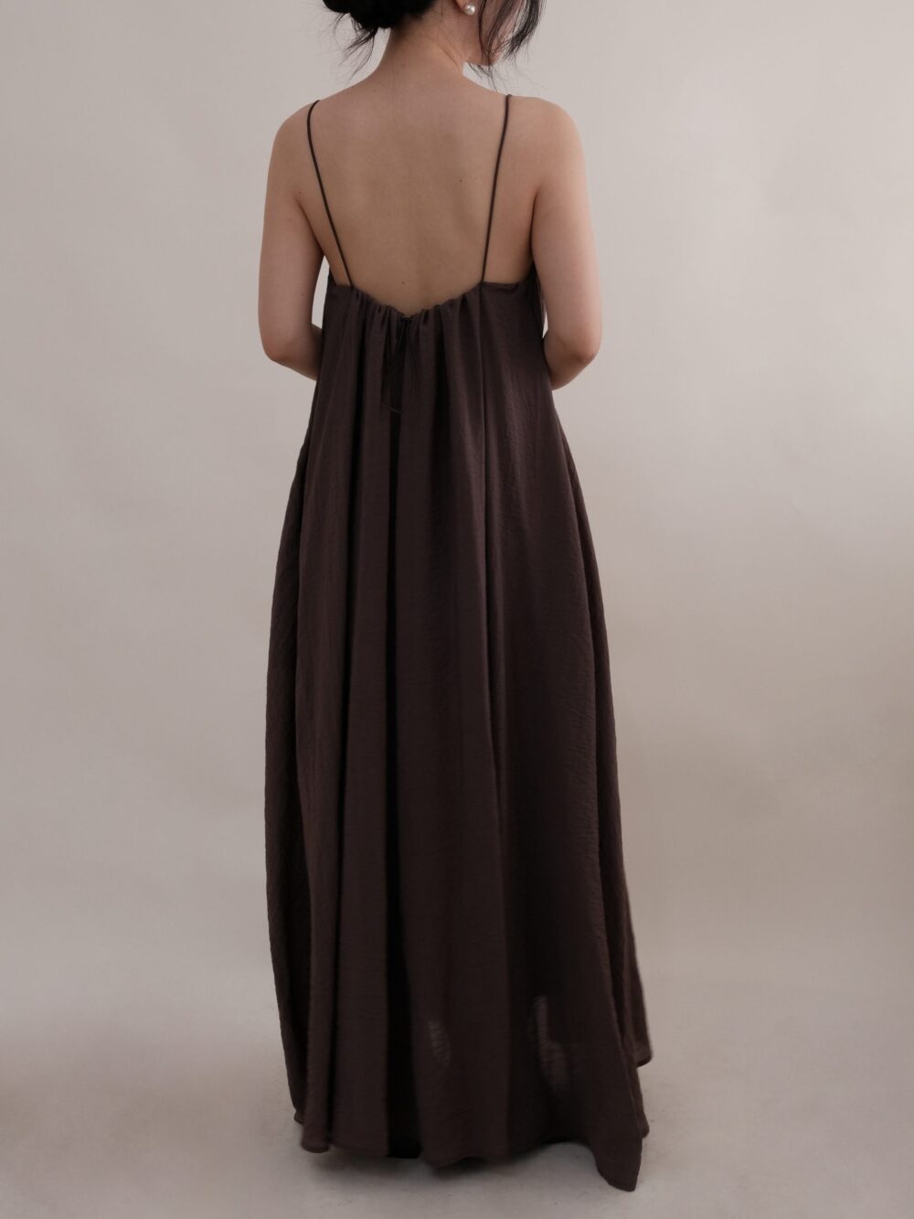 Breeze Maxi Dress in Taupe Brown - Image 3