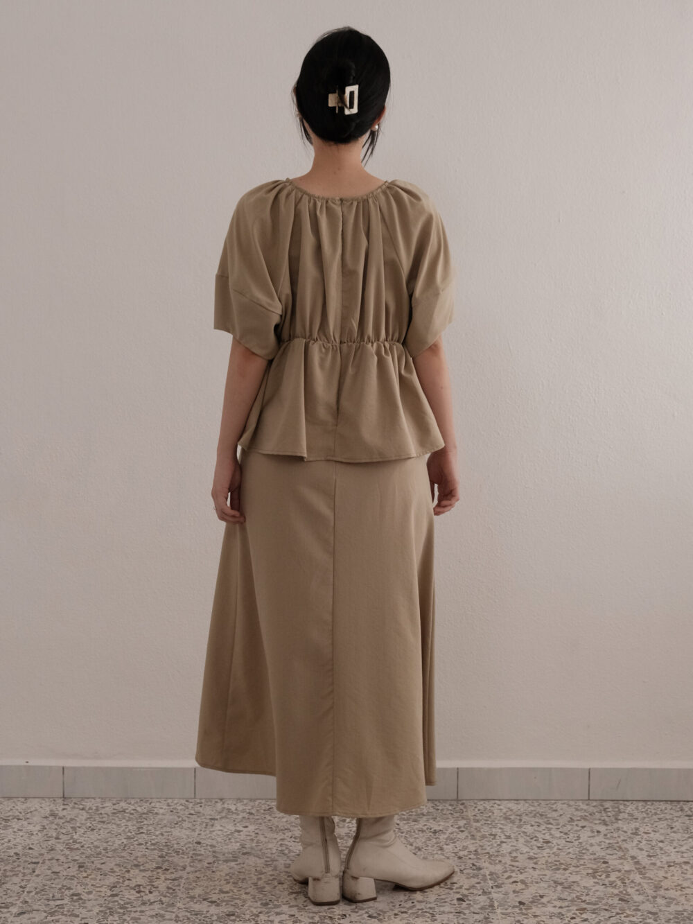 Gathered Peplum Dress - Image 3