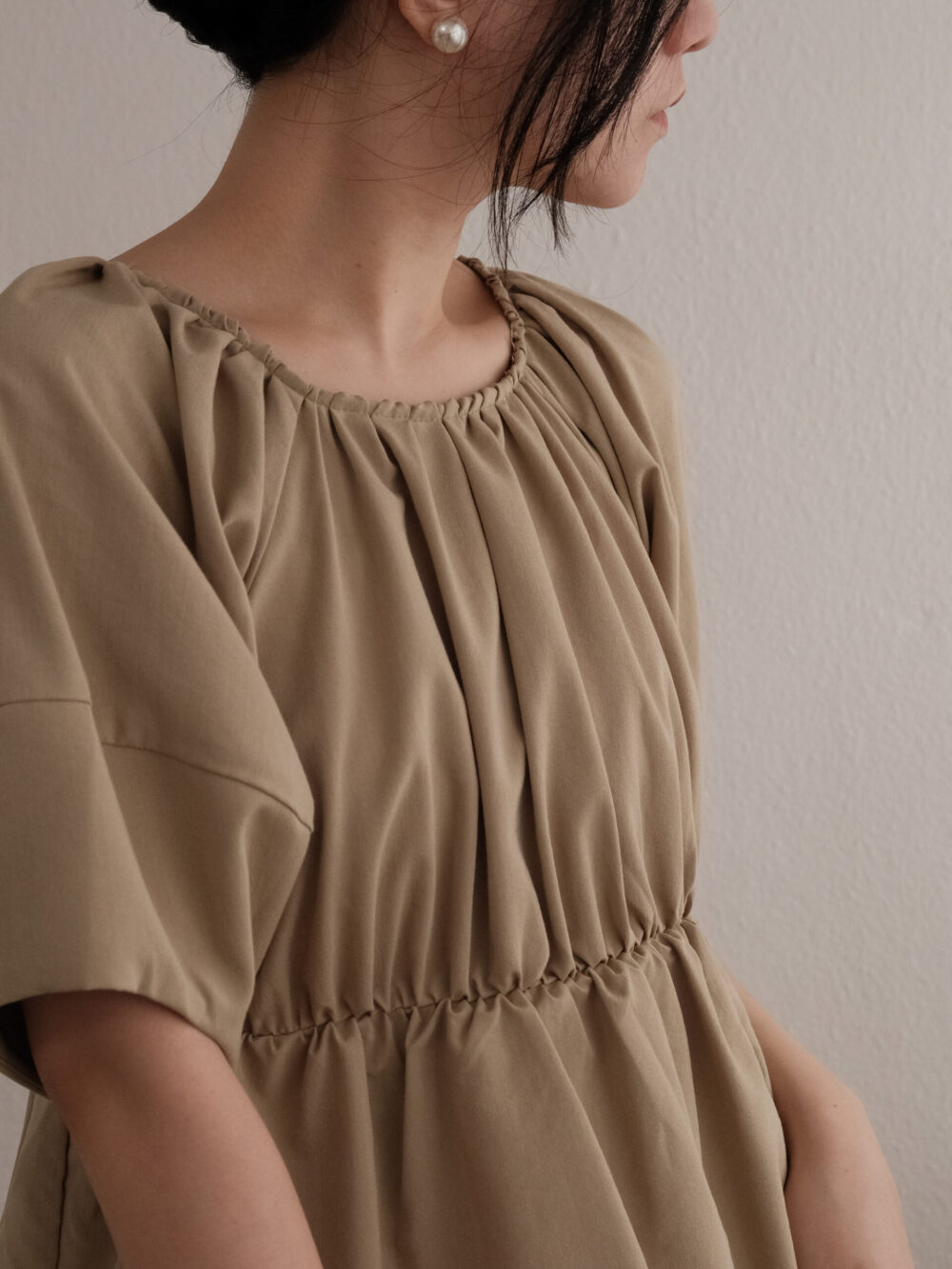 Gathered Peplum Dress - Image 4