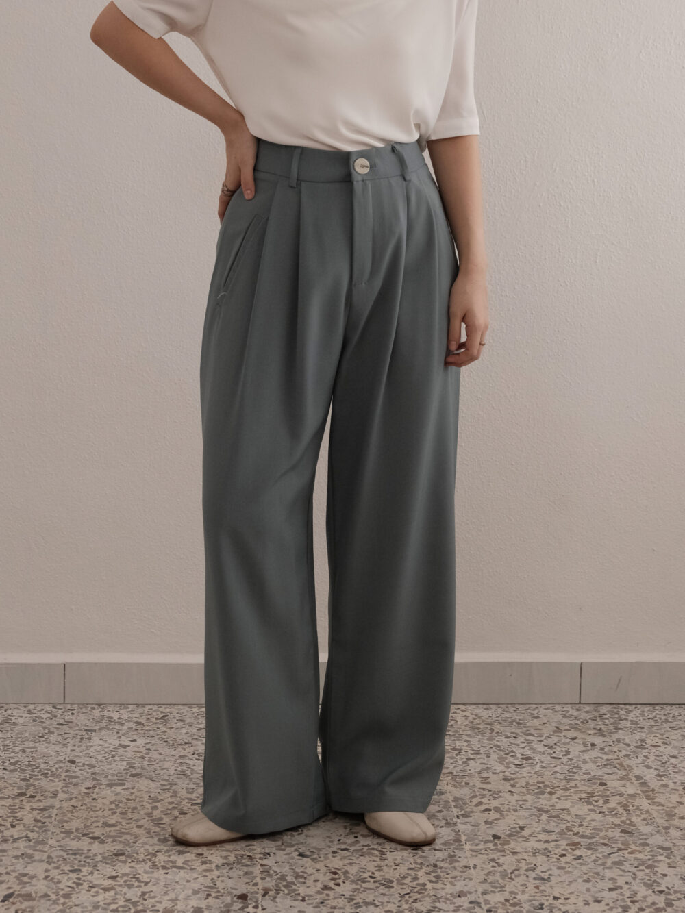 Turkish Blue Straight Pants