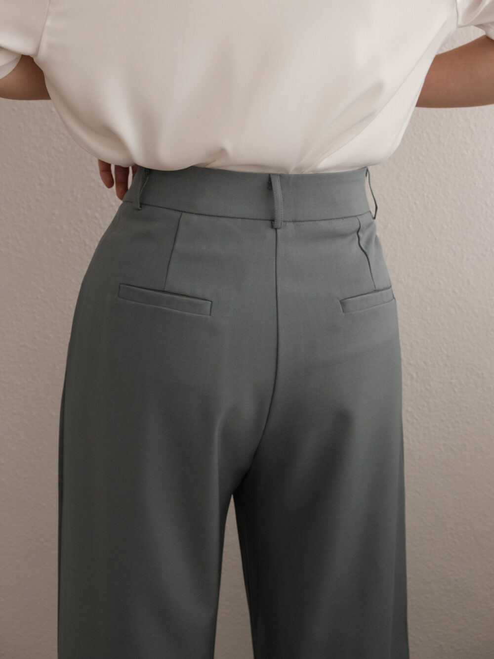 Turkish Blue Straight Pants - 图片 4