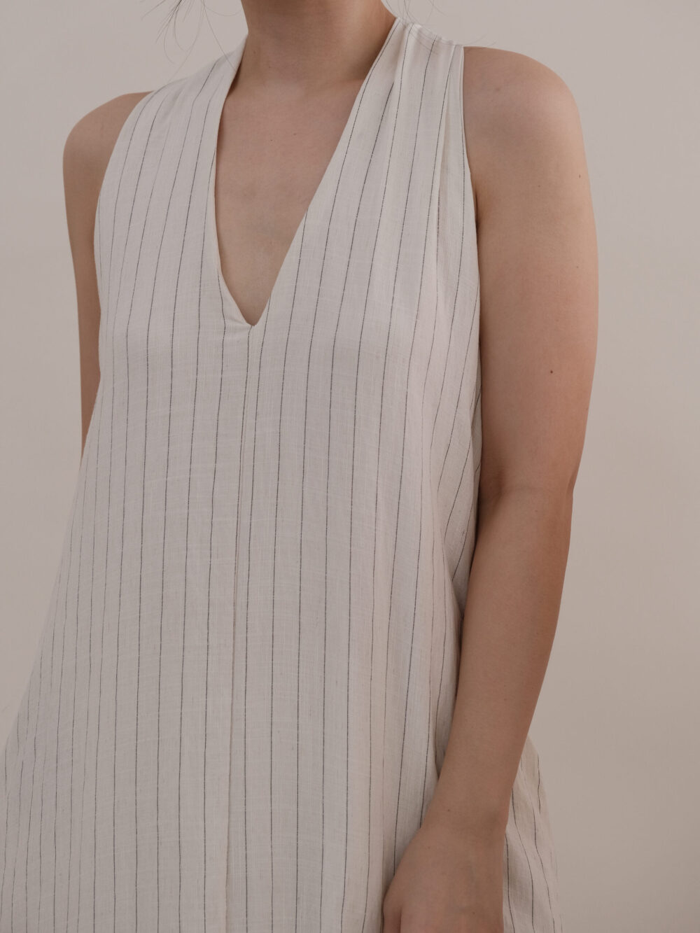 Stripe Halter Neck Maxi Dress - 图片 9