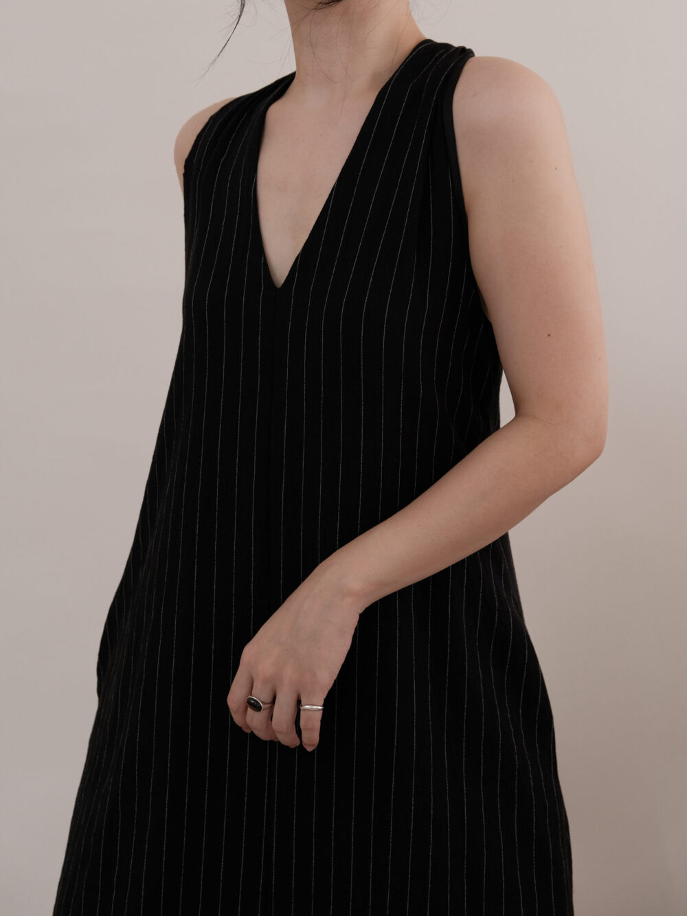 Stripe Halter Neck Maxi Dress - 图片 6