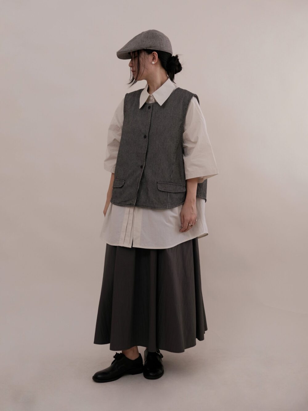 Stripe Button Vest - 图片 2