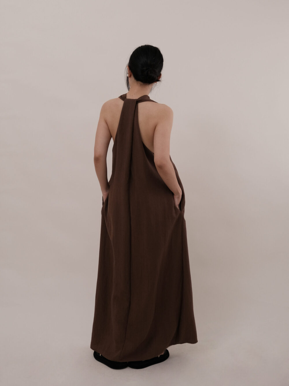 Twisted Halter Neck Maxi Dress - 图片 8