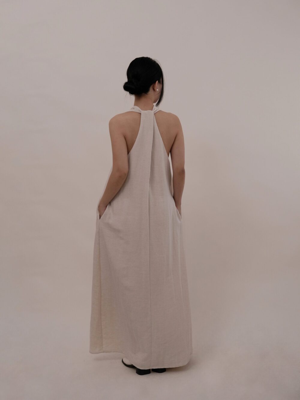 Twisted Halter Neck Maxi Dress - 图片 15