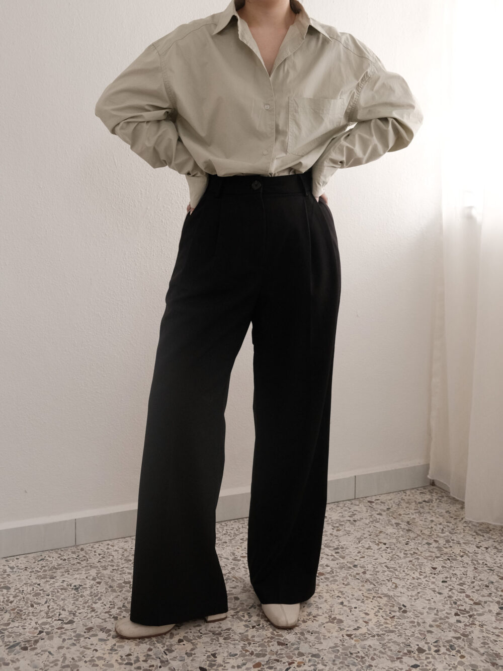 Contrast Piping Pants