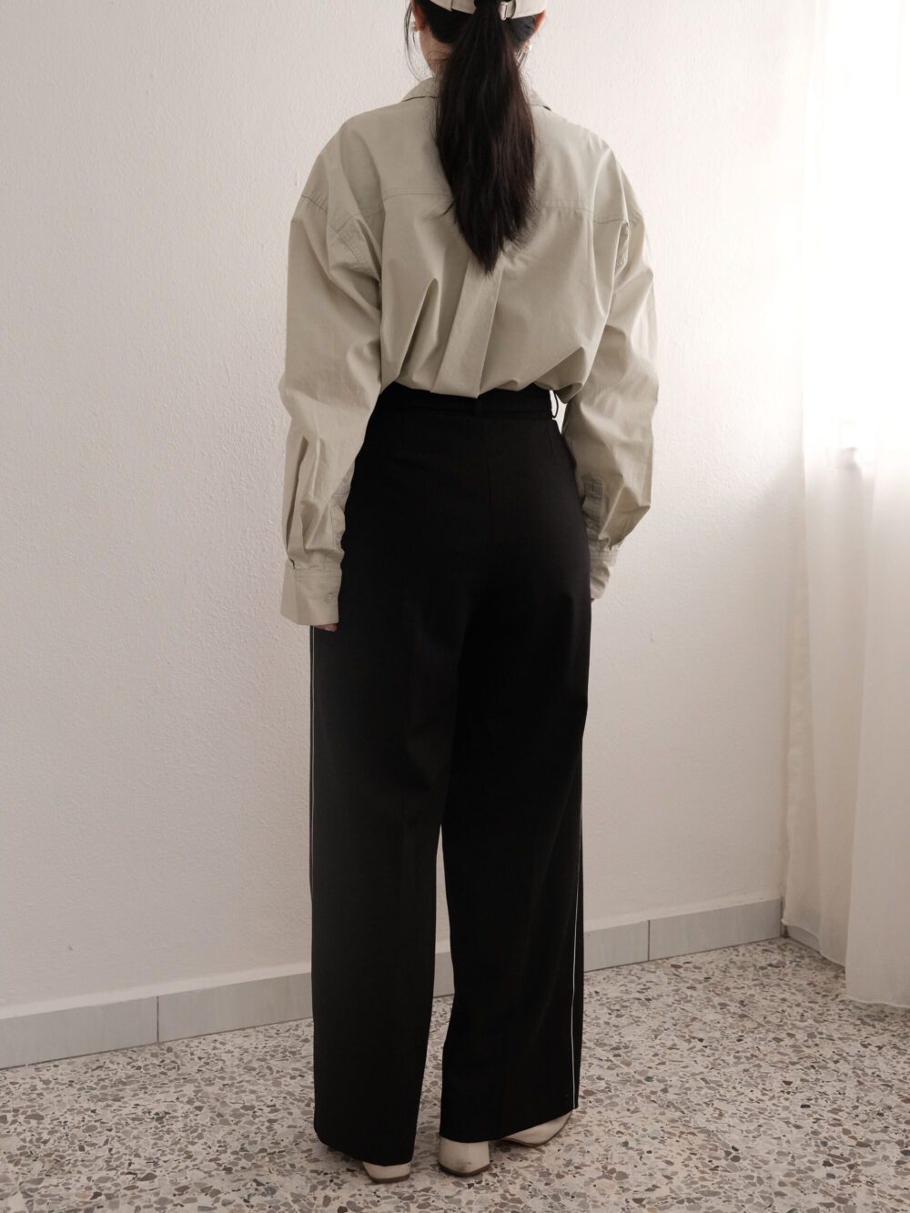 Contrast Piping Pants - Image 2
