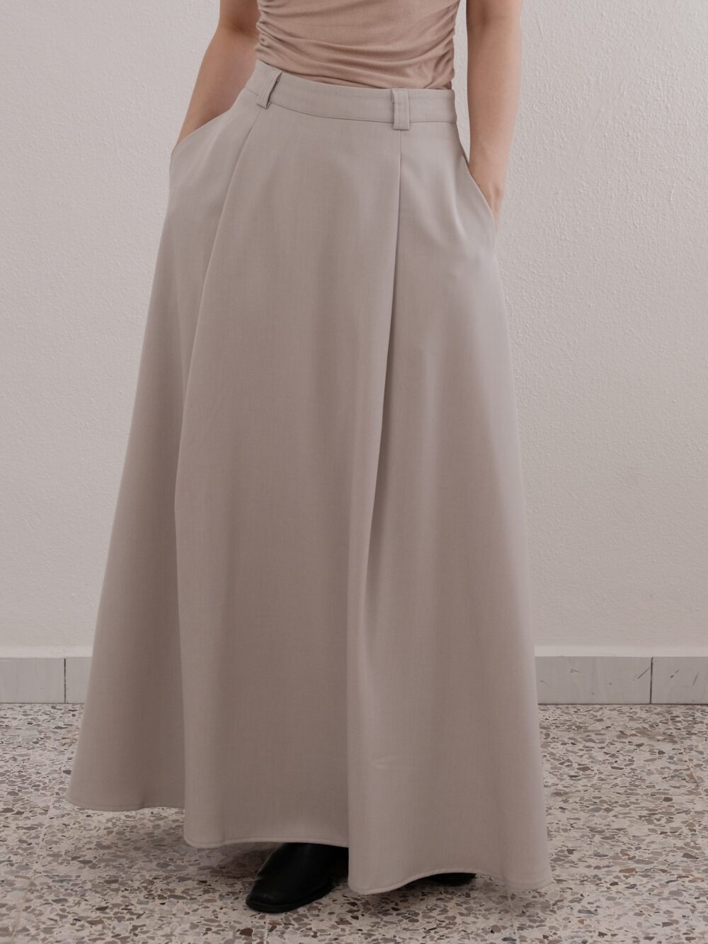 Smoky Maxi Skirt in Cloud