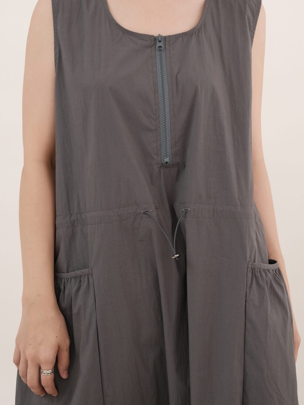 Dry-Easy Zipper Dress in Steel Grey - Image 2