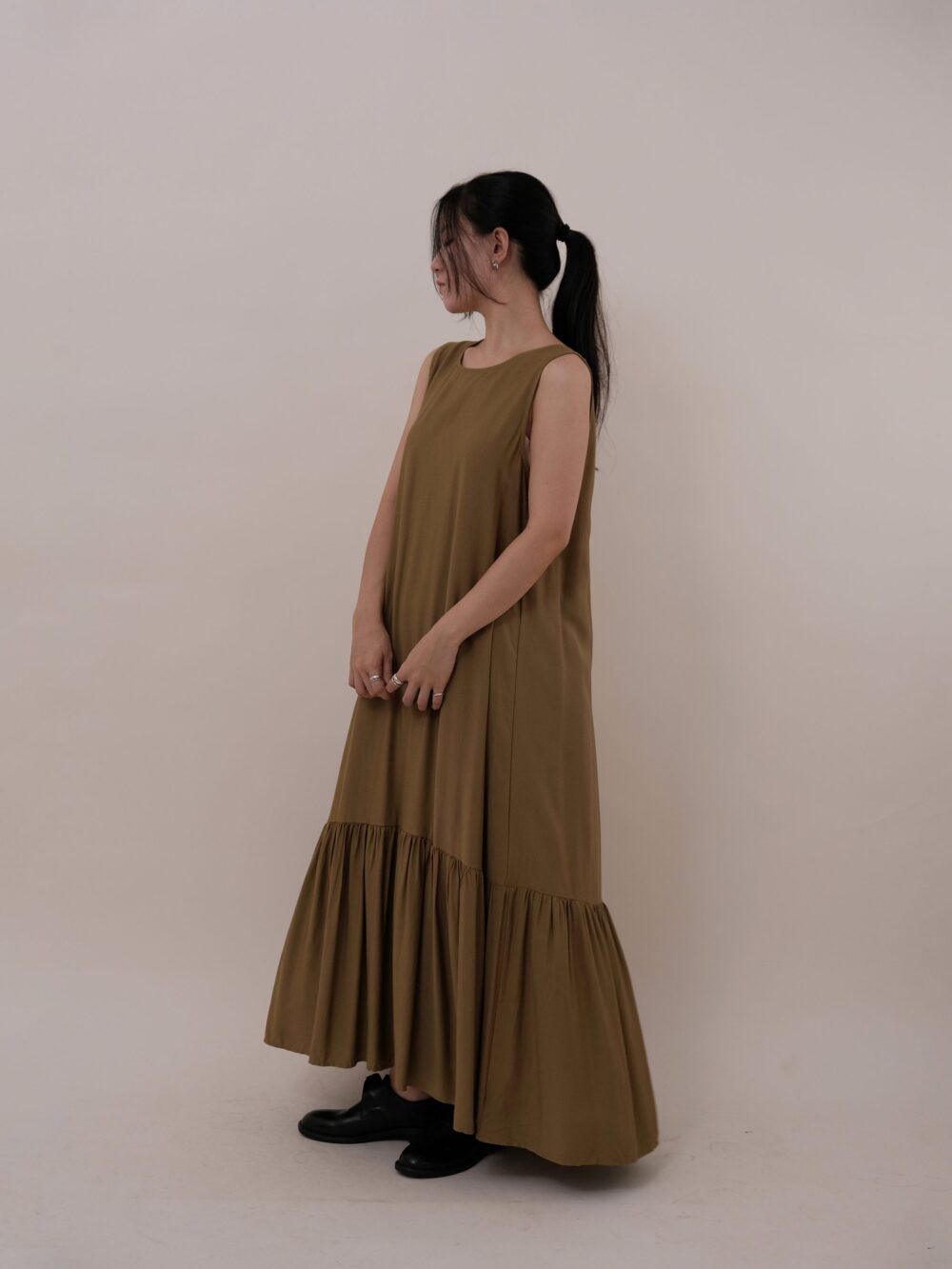 Open Back Rayon Dress - 图片 7