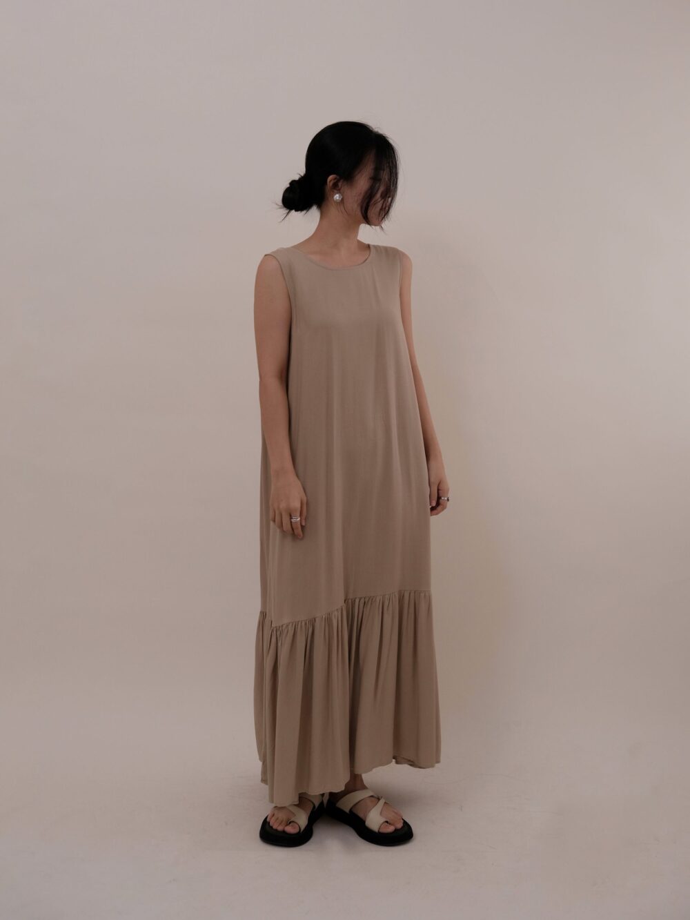 Open Back Rayon Dress - 图片 3