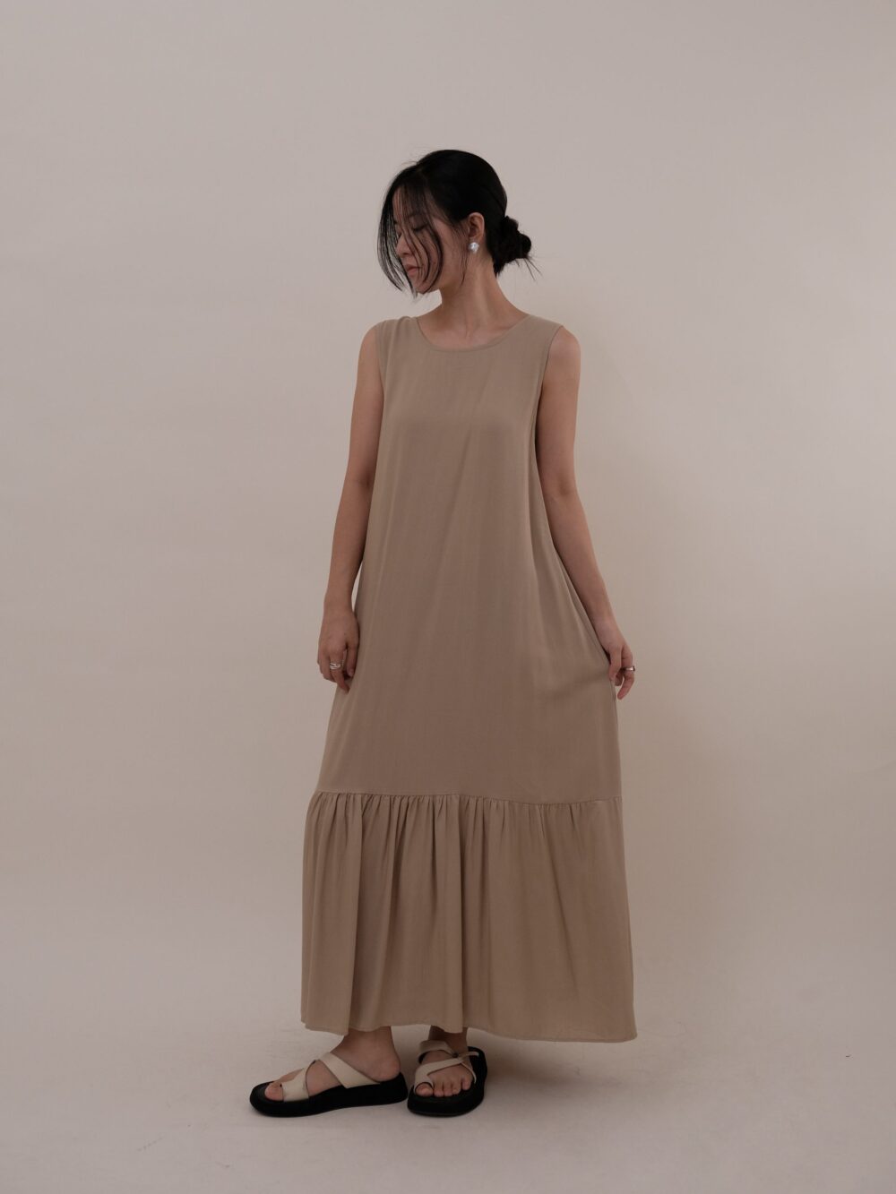 Open Back Rayon Dress - 图片 4