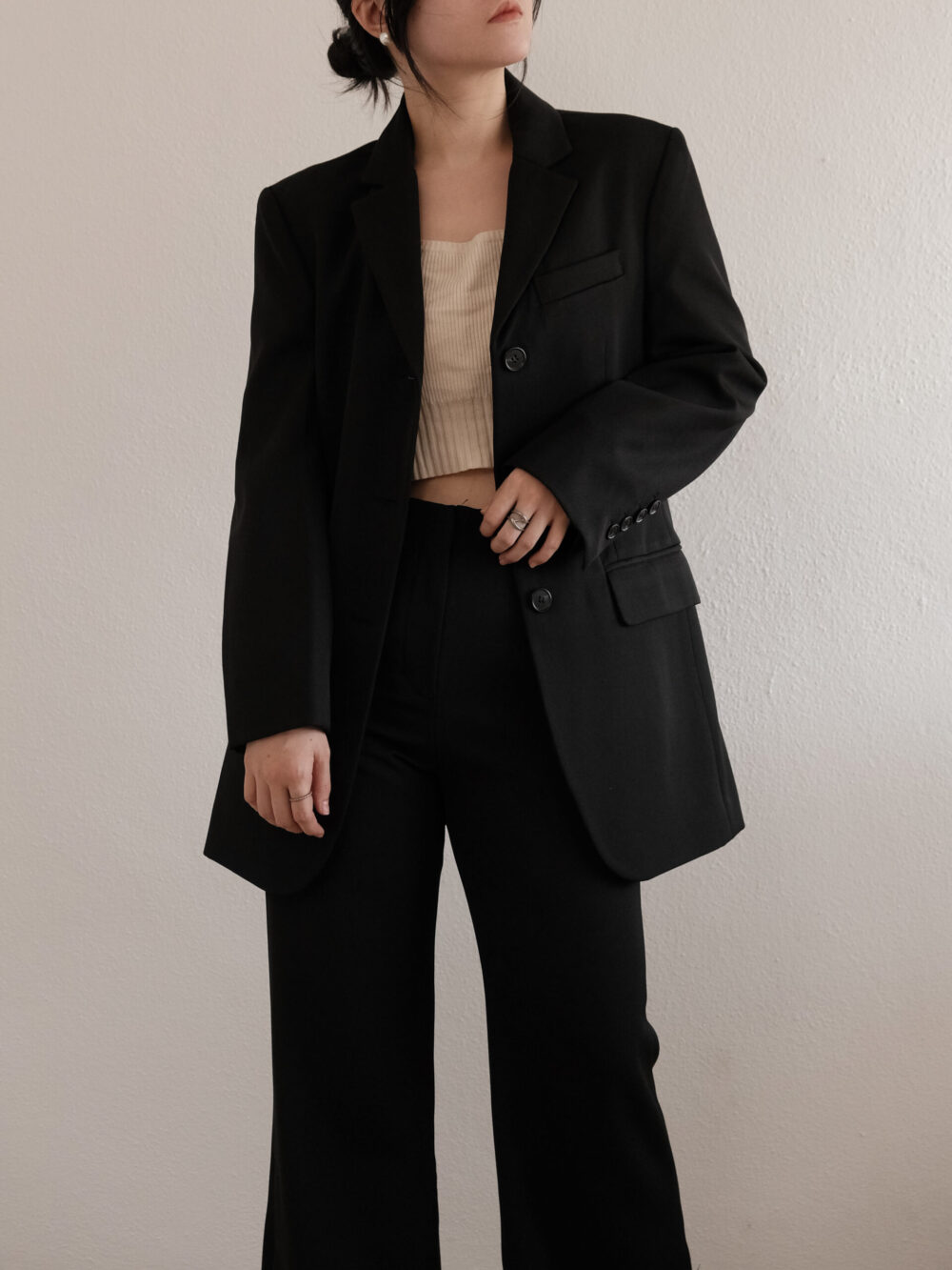 Tailored Button Blazer Set