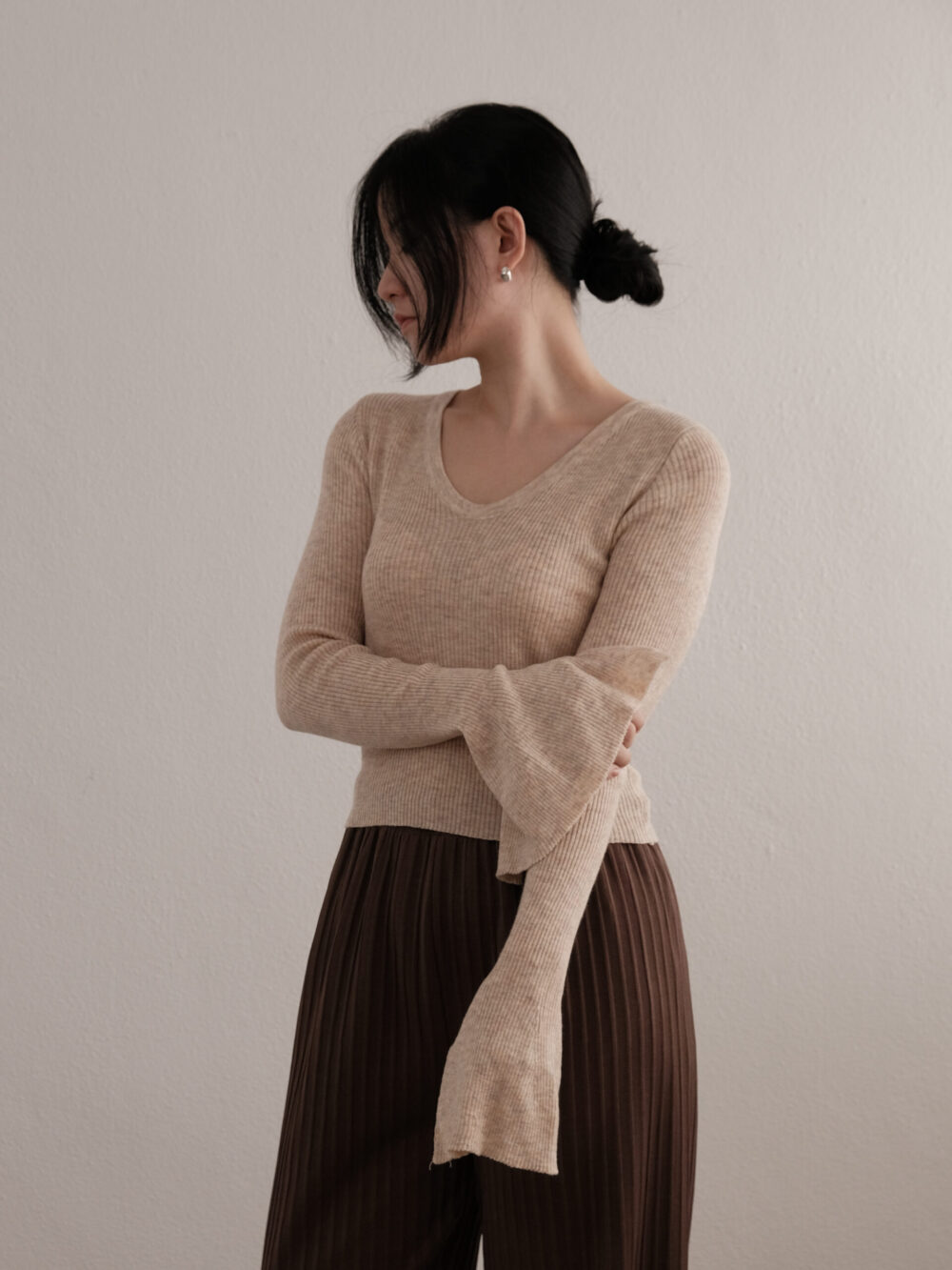 Bell Sleeve Knit Top - Image 3
