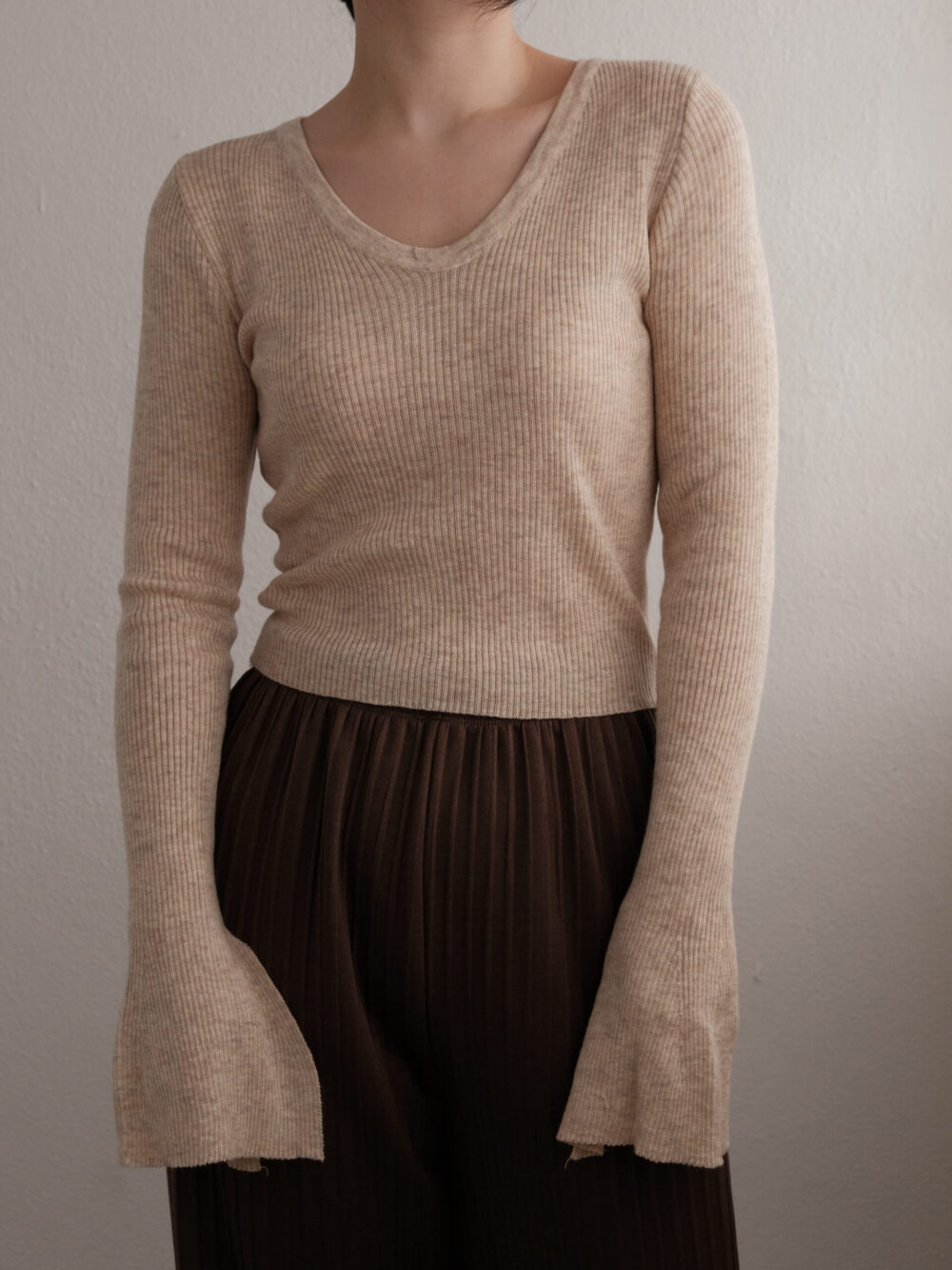Bell Sleeve Knit Top