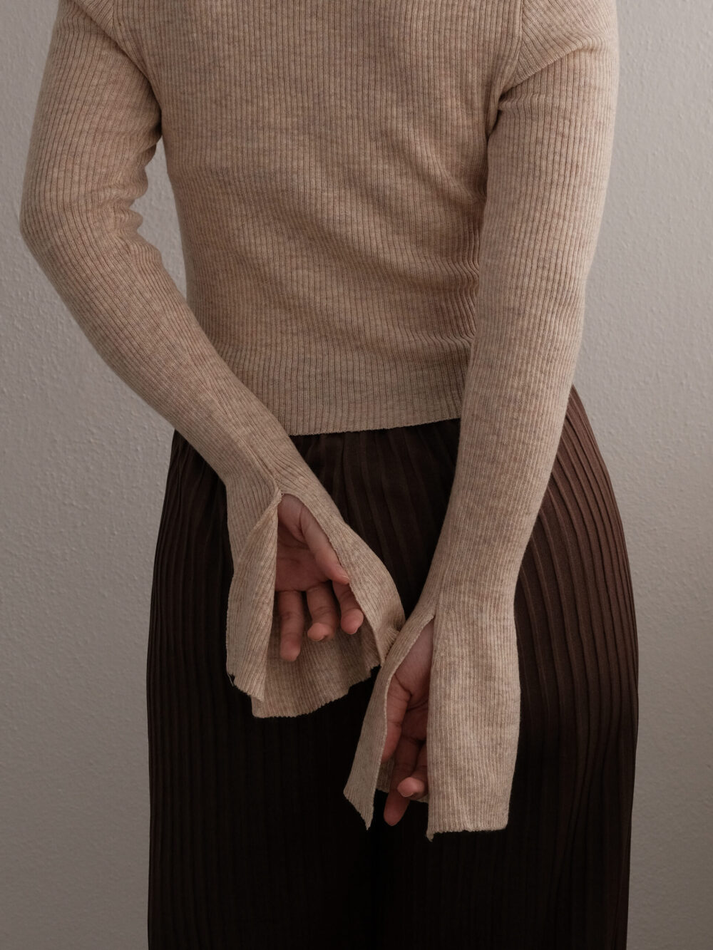 Bell Sleeve Knit Top - Image 2