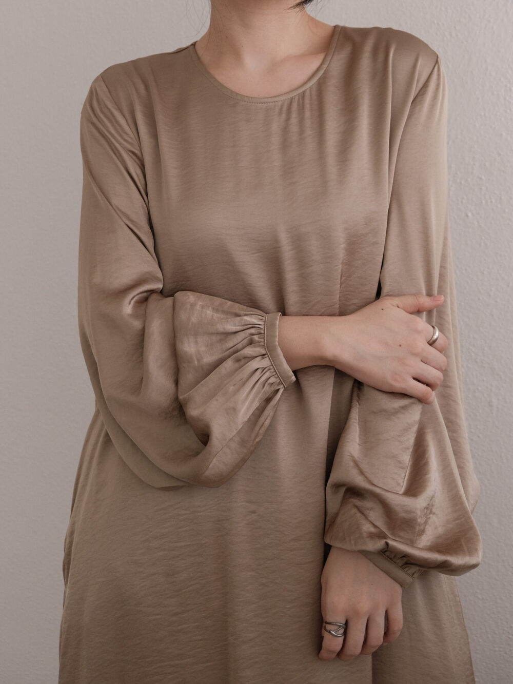 Satin Maxi Dress - Image 4