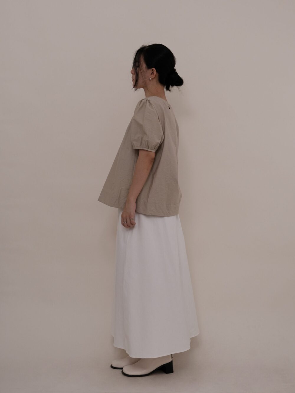 Open Back Short Sleeve Blouse - Image 4