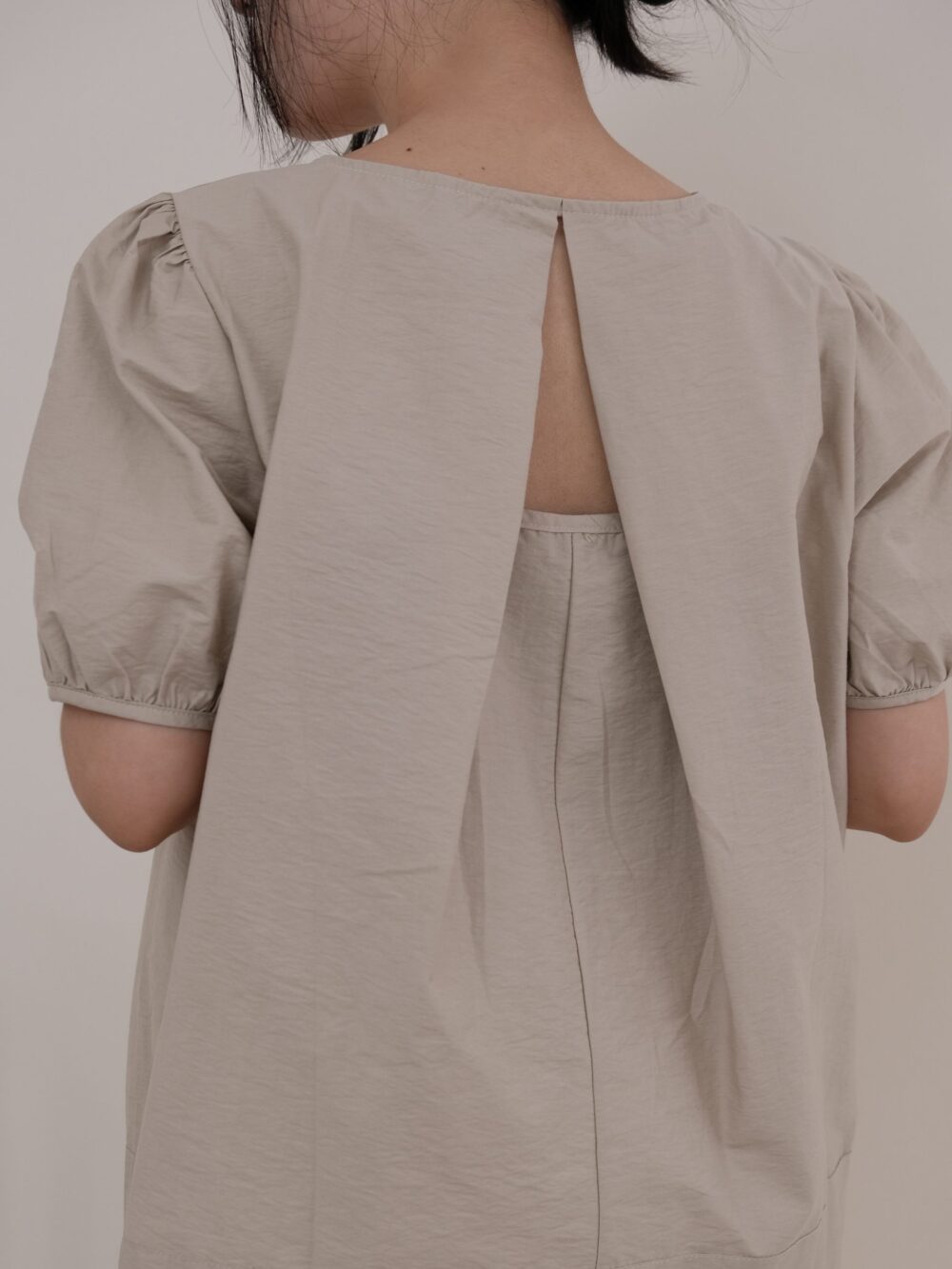 Open Back Short Sleeve Blouse - Image 2