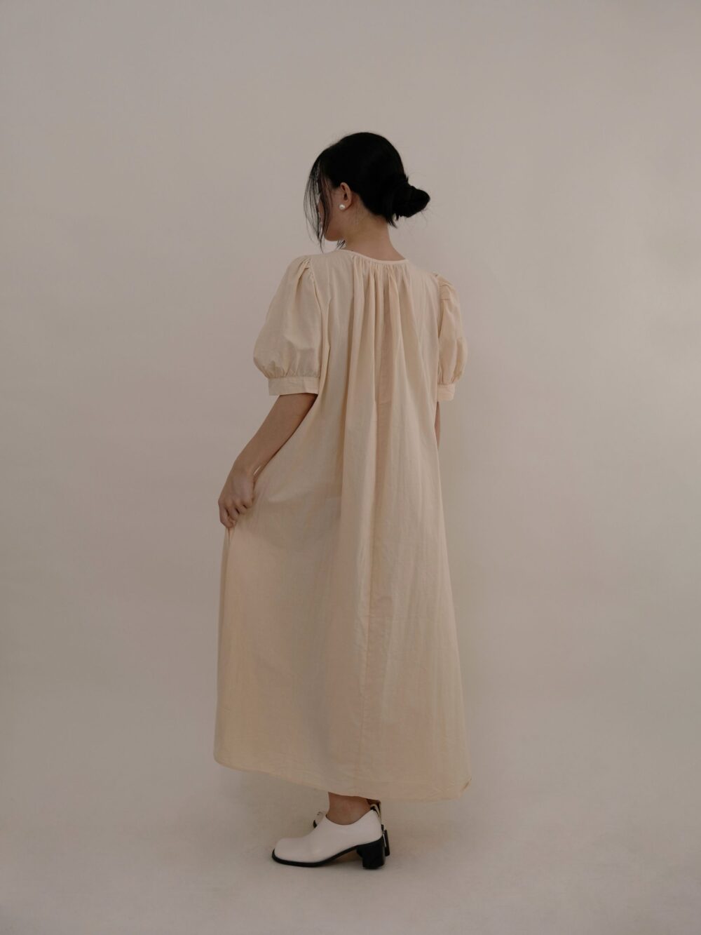 U-Neck Cotton Dress - Image 2