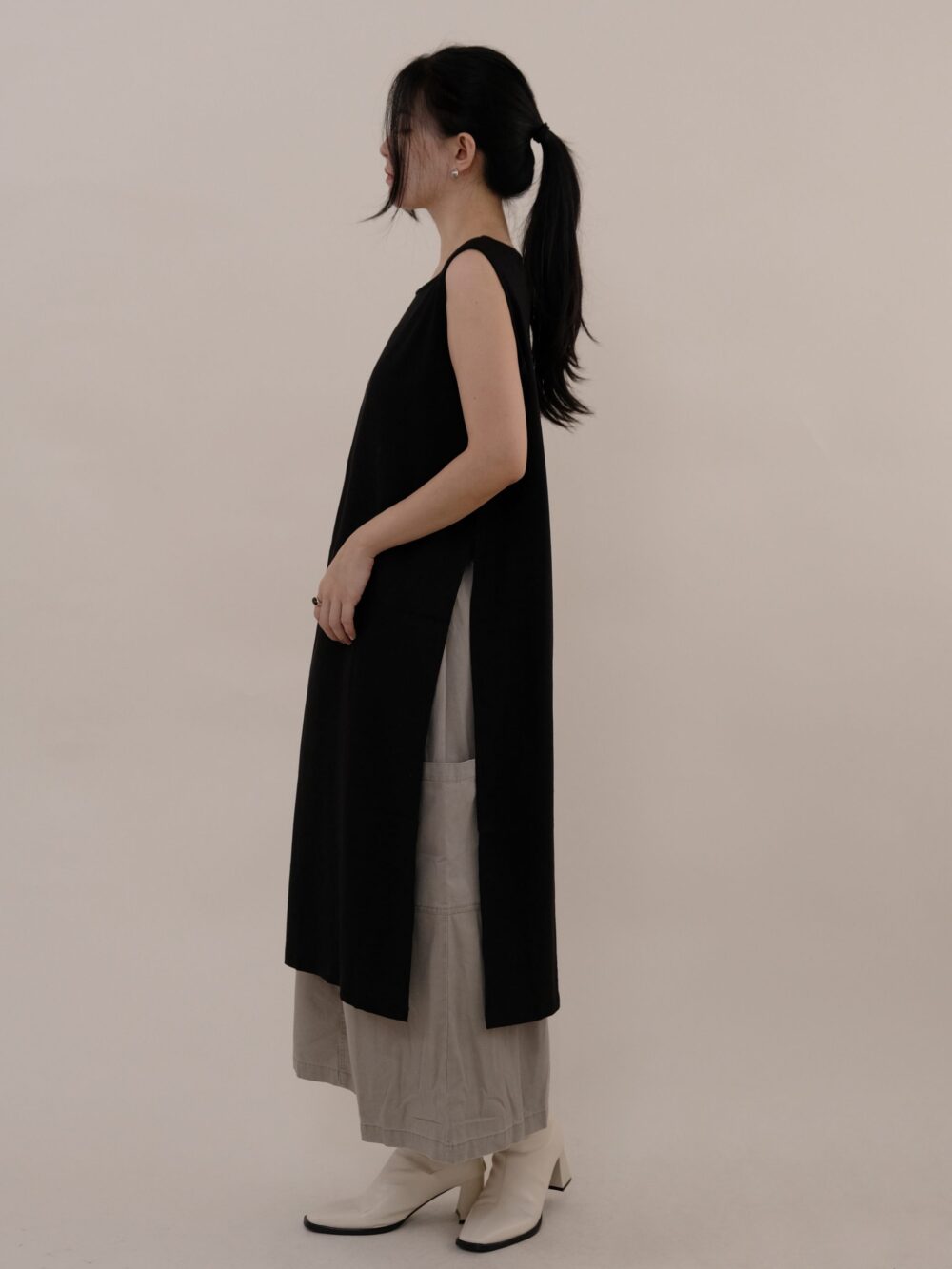 Cotton Side Slit Dress - Image 6