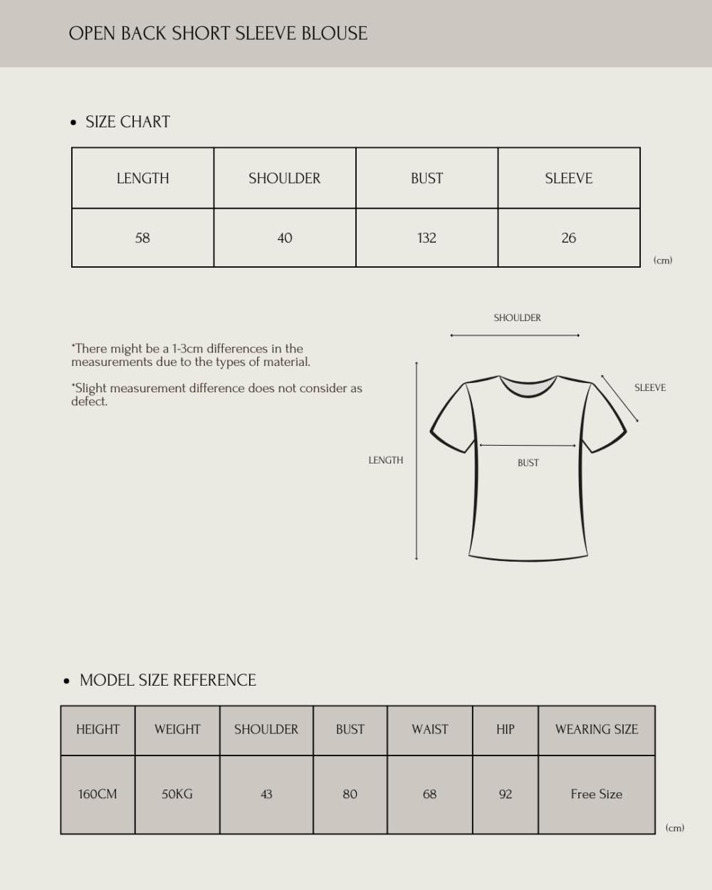 Open Back Short Sleeve Blouse - Image 5