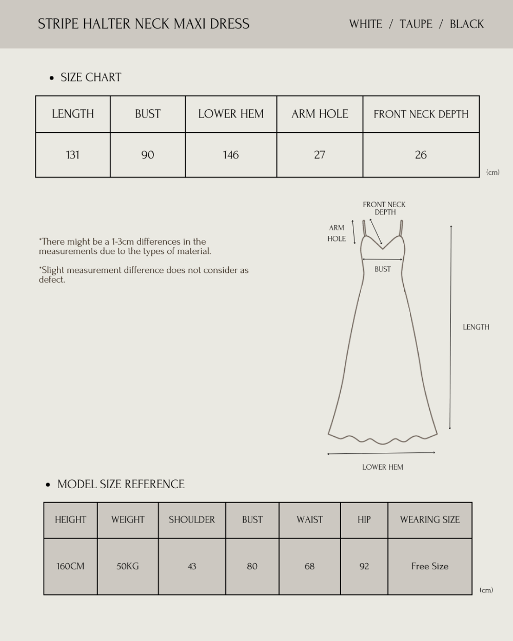 Stripe Halter Neck Maxi Dress - 图片 11